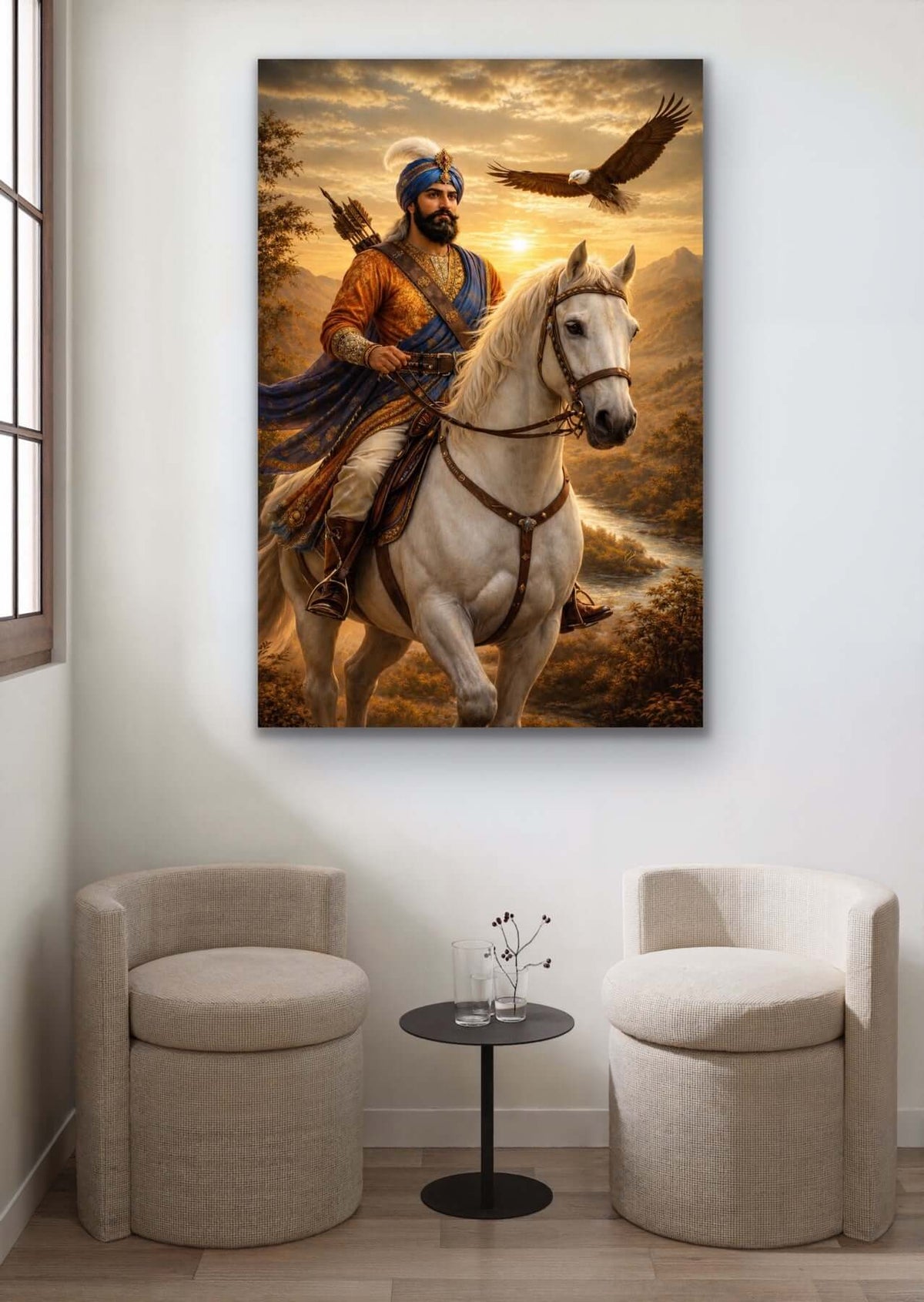 Guru Gobind Singh Ji Art Print – Sikh Warrior Fine Art Print
