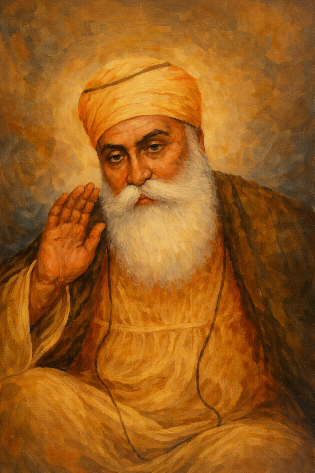 Guru Nanak Dev Ji – Fine Art Print | Sikh Spiritual Artwork