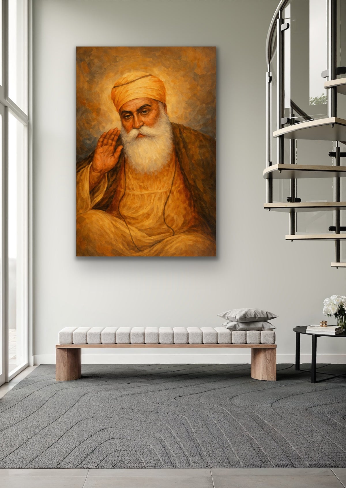 Guru Nanak Dev Ji – Fine Art Print | Sikh Spiritual Artwork