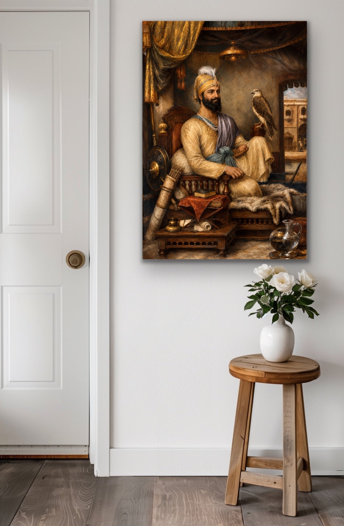 Guru Gobind Singh Ji Fine Art Print – Sikh Spiritual Wall Art – Sikh Heritage Artwork