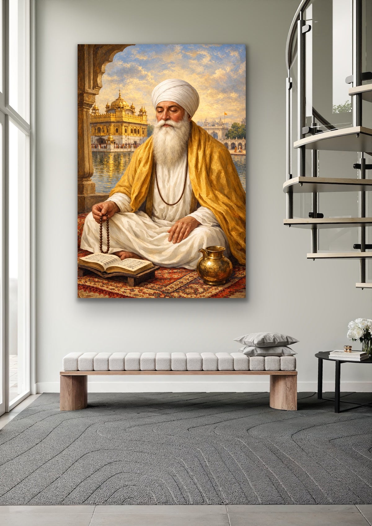 Guru Ram Das Ji – Golden Temple | Fine Art Sikh Spiritual Print