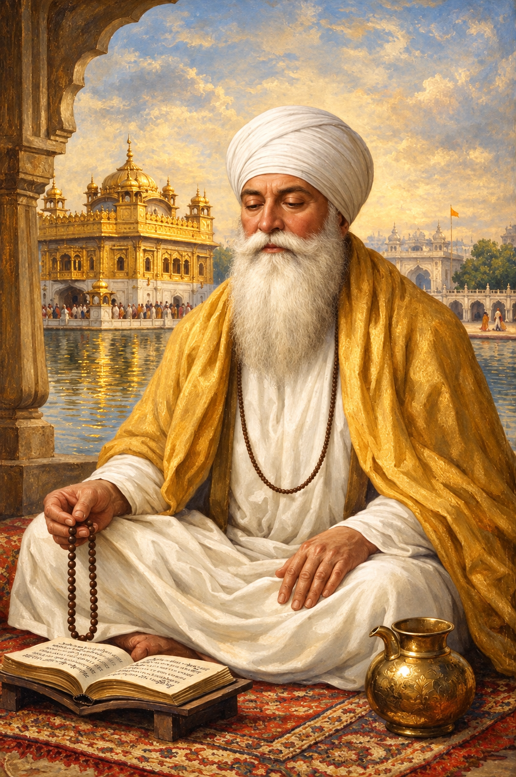 Guru Ram Das Ji – Golden Temple | Fine Art Sikh Spiritual Print