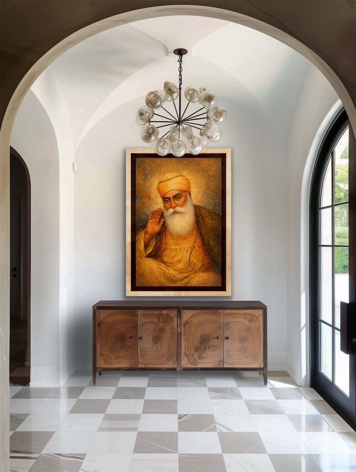 Guru Nanak Dev Ji Art Print| Sikh Spiritual Artwork