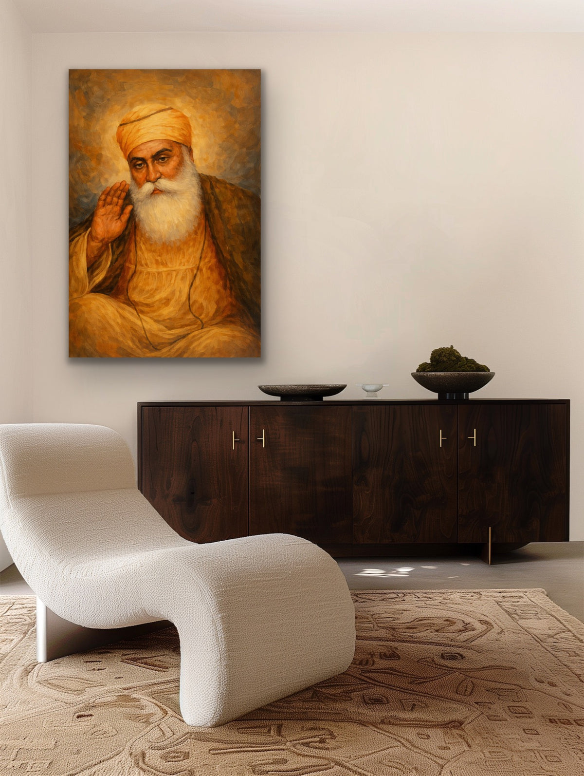 Guru Nanak Dev Ji – Fine Art Print | Sikh Spiritual Artwork