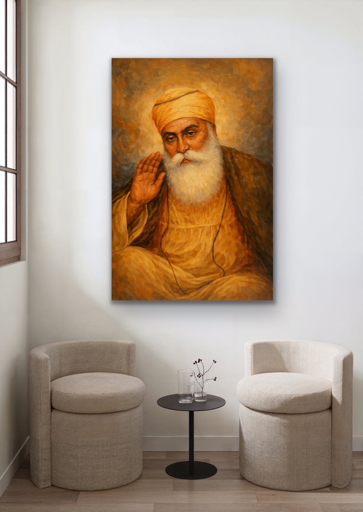 Guru Nanak Dev Ji – Fine Art Print | Sikh Spiritual Artwork